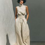 NOSTRA Ljubljana | Marija - Minimalistička bluza i set širokih hlača za žene