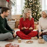 NOSTRA Ljubljana | Elise - Ženski Glitter Božićni Dvostruki u Crvenoj