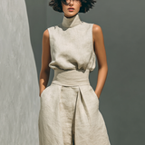 NOSTRA Ljubljana | Marija - Minimalistička bluza i set širokih hlača za žene