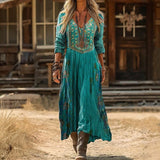 NOSTRA Ljubljana | Wilhelmina - Elegantna Boho Maxi haljina