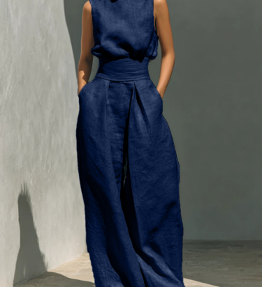 NOSTRA Ljubljana | Marija - Minimalistička bluza i set širokih hlača za žene
