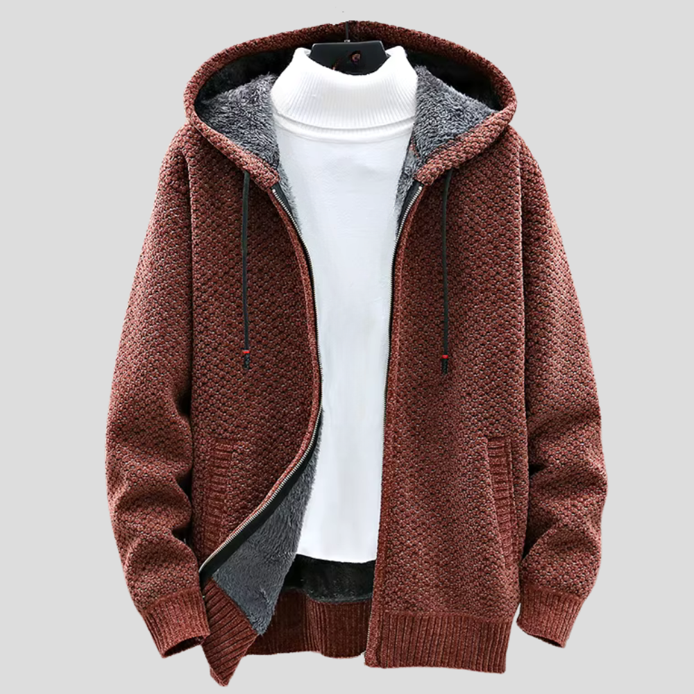 NOSTRA Ljubljana | Laluna® - Pletena Hoodie u Sivoj