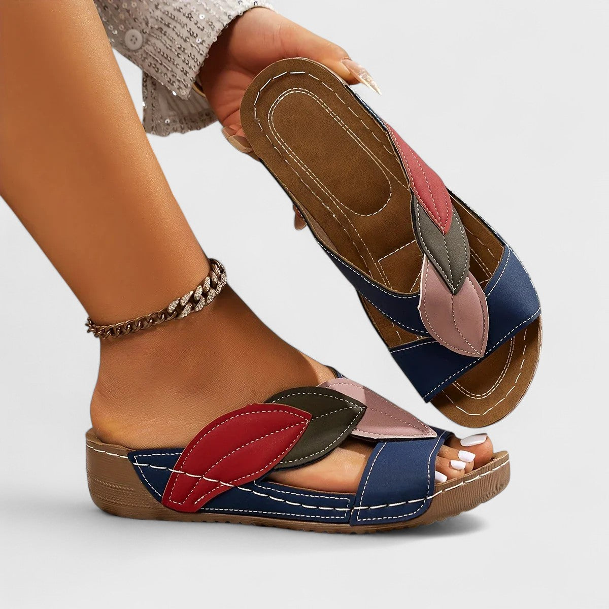 NOSTRA Ljubljana | Solveig - Slip-on papuče u raznobojnoj boji