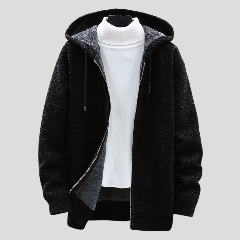 NOSTRA Ljubljana | Laluna® - Pletena Hoodie u Sivoj