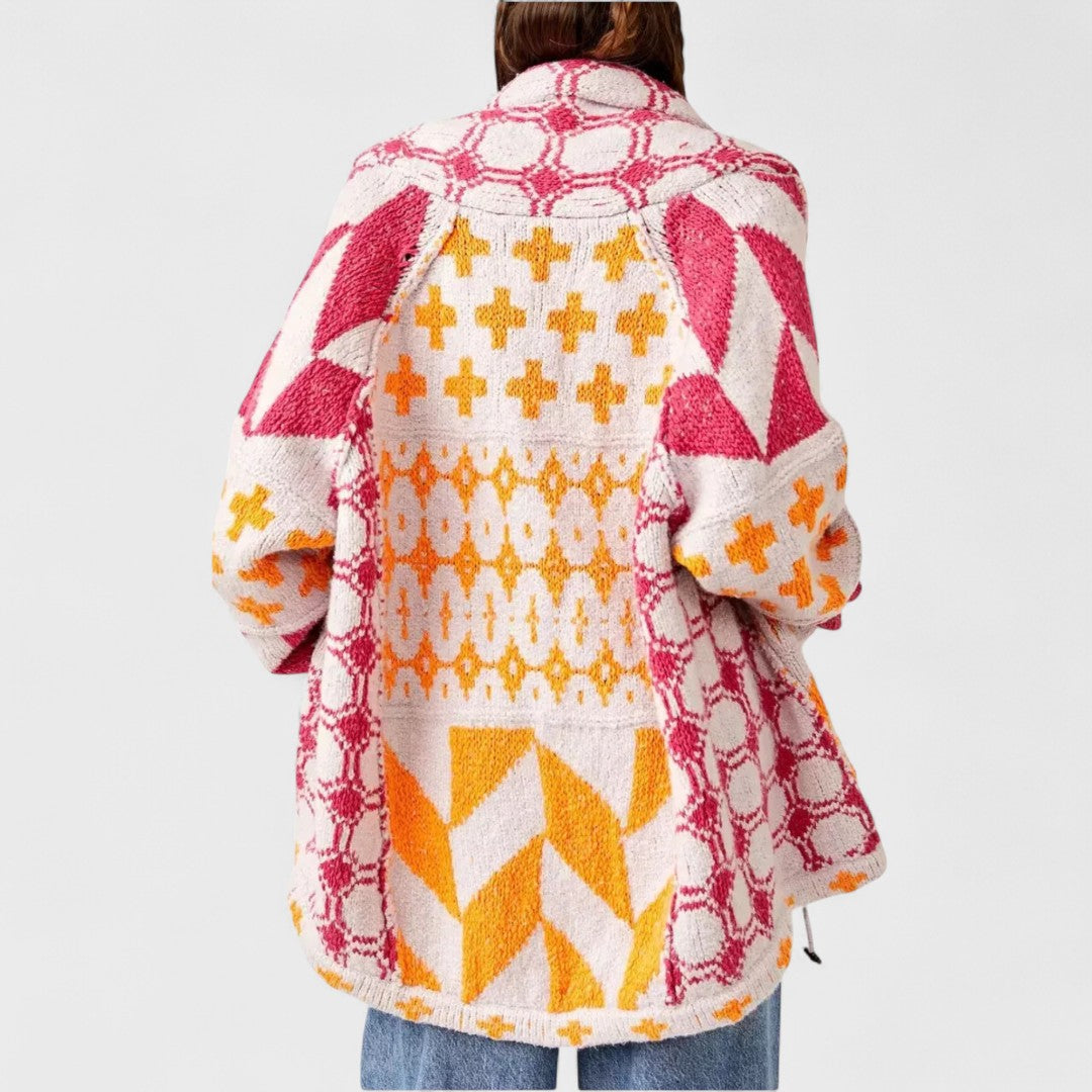 NOSTRA Ljubljana | Portia - Vintage Zakopčana Oversized Jakna s Dugim Rukavima