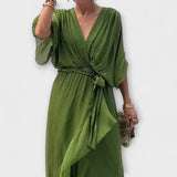 NOSTRA Ljubljana | Amoura - Chiffon haljina s V-izrezom