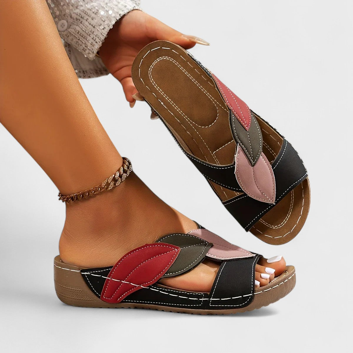 NOSTRA Ljubljana | Solveig - Slip-on papuče u raznobojnoj boji