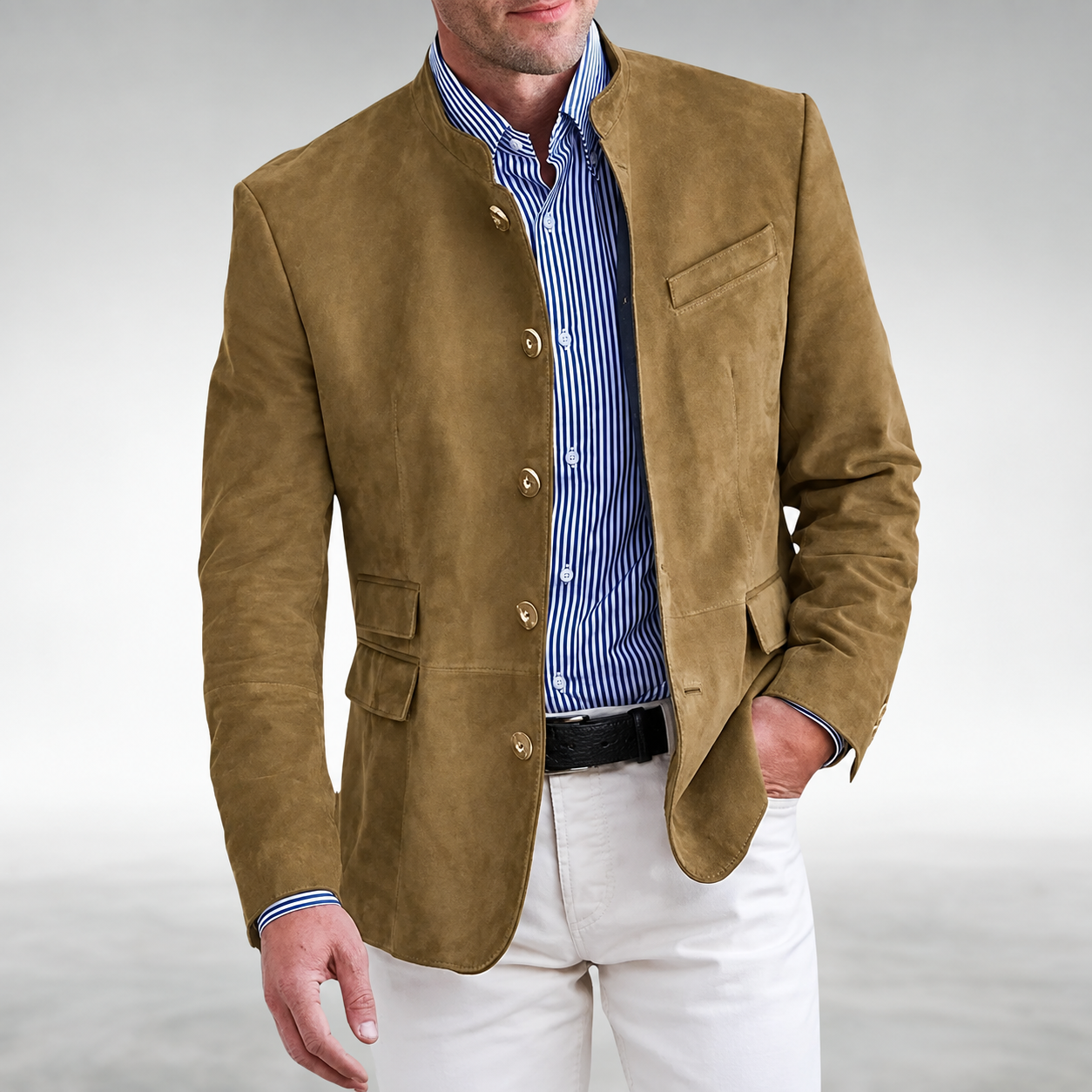 NOSTRA Ljubljana | Eric™ - Rochester Jakna od Suede u Maslinastoj