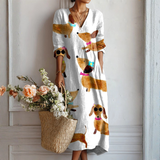NOSTRA Ljubljana | Rösli™ - Boho haljina s razigranim uzorkom psa Maxi