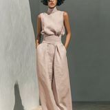 NOSTRA Ljubljana | Marija - Minimalistička bluza i set širokih hlača za žene