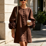 NOSTRA Ljubljana | Rachael - Mini Haljina s Gumbima