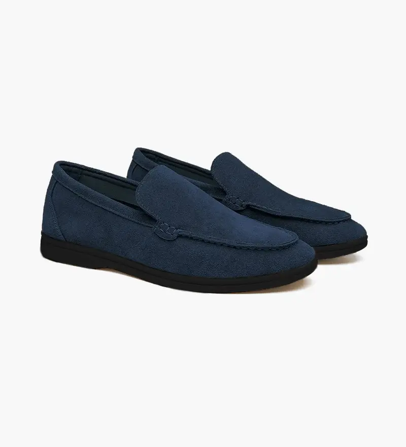 NOSTRA Ljubljana | Kvalitetne suede mokasine - Crne potplate